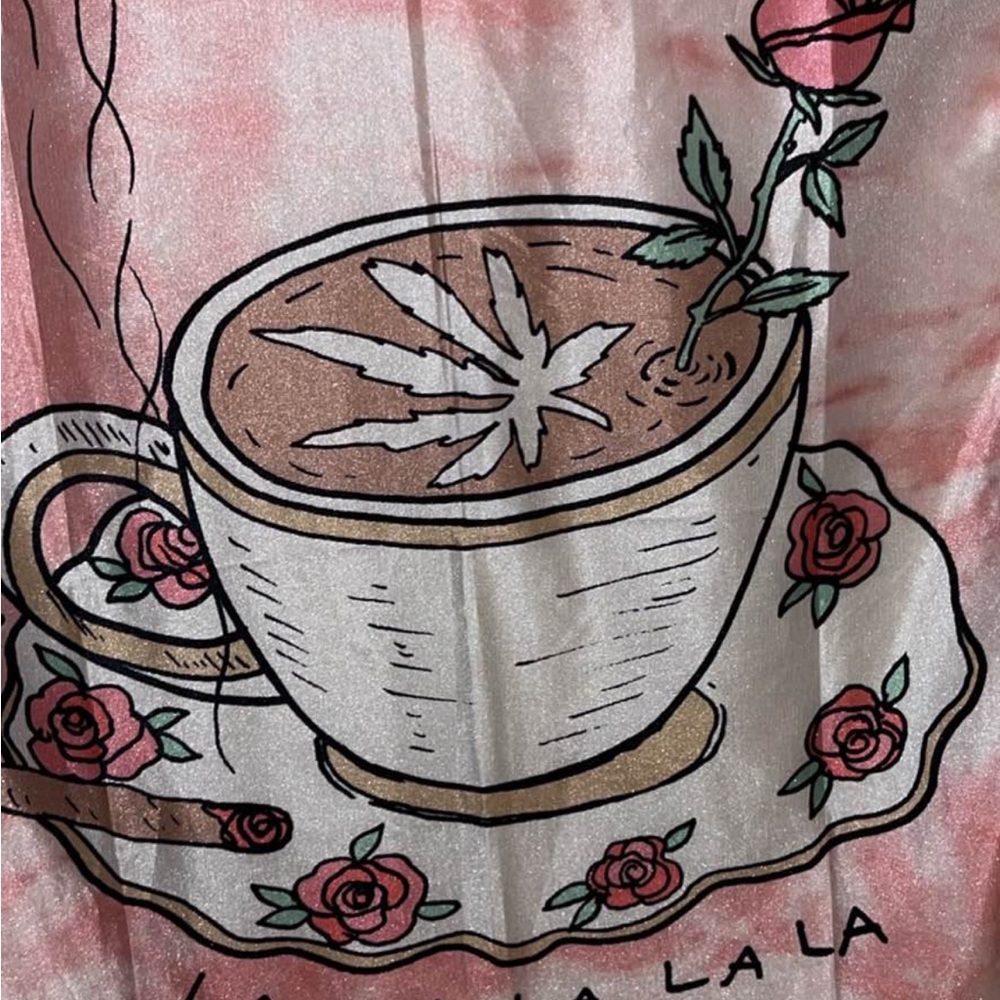 Wall Tapestry Coffee & Rose Decor